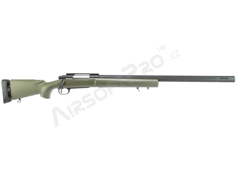 Airsoft sniper M24 Military s kompenzátorem - olivová (OD) + UPGRADE 150m/s zdarma [Snow Wolf]