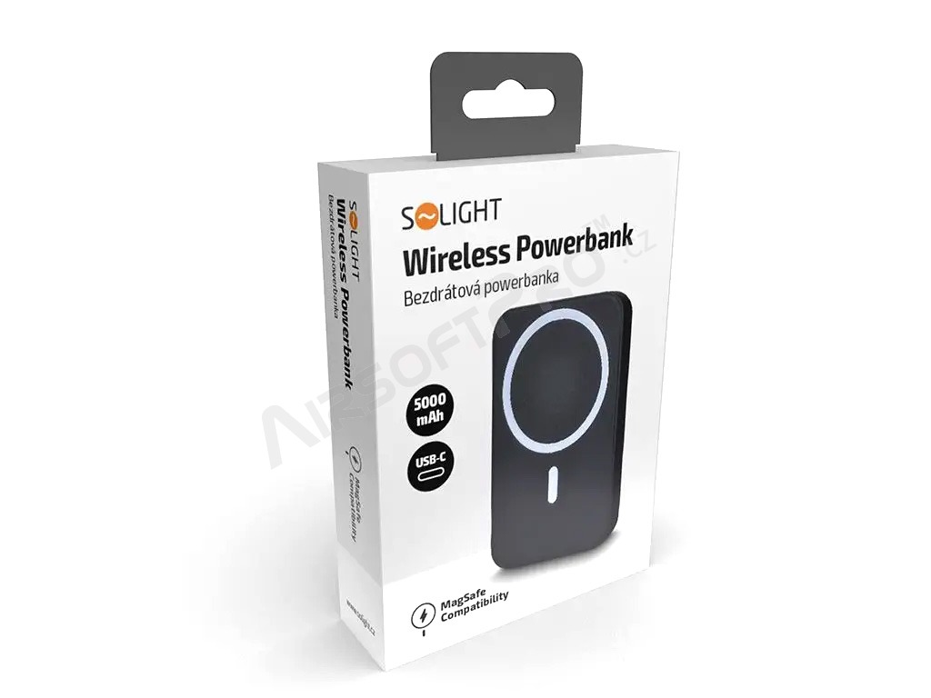 Wireless powerbank MagSafe, 5000mAh, 15W [Solight]