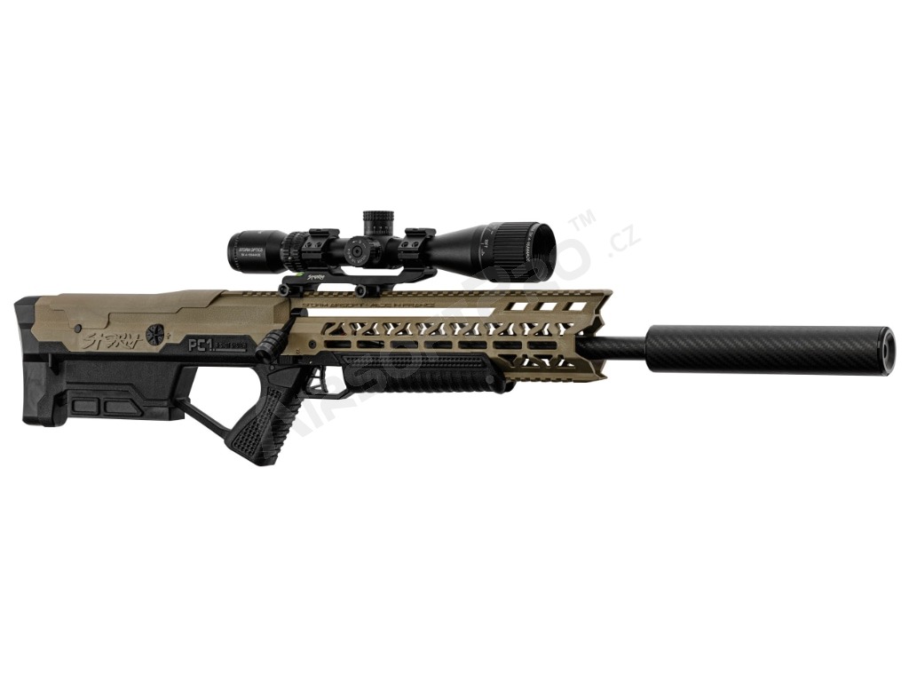 Airsoft sniper PC1 R-Shot System, Standard, Deluxe with scope and case - TAN [STORM Airsoft]