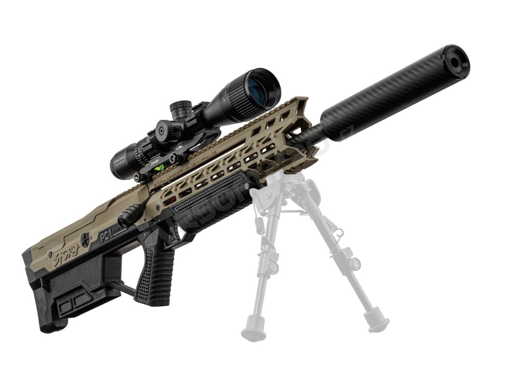 Airsoft sniper PC1 R-Shot System, Standard, Deluxe with scope and case - TAN [STORM Airsoft]