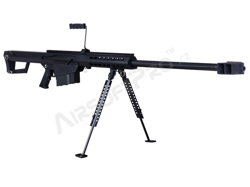 Airsoft sniper M82 BARRETT (SW-02A), puškohled + dvojnožka, černý [Snow Wolf]