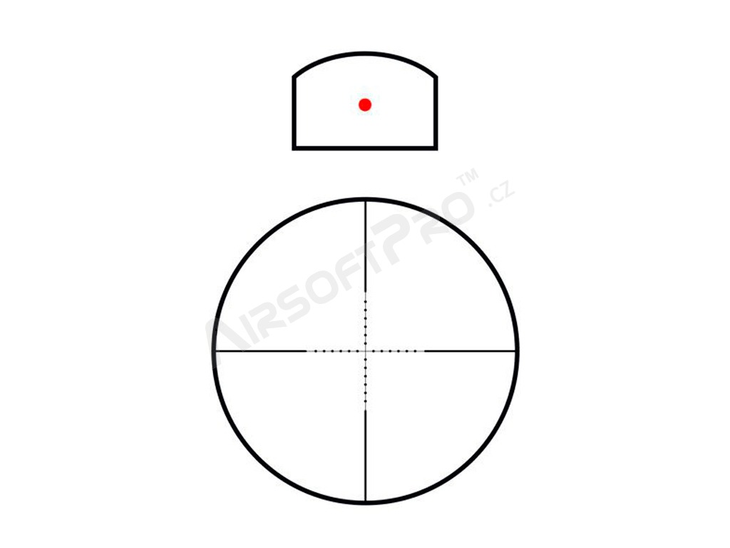 Rhino 4X32 Scope with the red dot [Theta Optics]