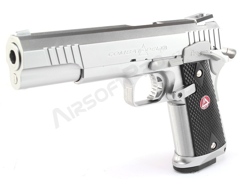 Pistolet électrique airsoft Combat Delta silver, blowback (EBB) [Tokyo Marui]