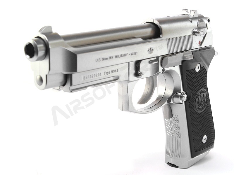 Pistolet airsoft FULL AUTO M9A1 silver, blowback électrique (EBB) [Tokyo Marui]