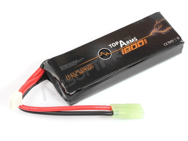 Batterie Li-Po 11,1V 1800mAh 25/35C - Mini bloc [TopArms]