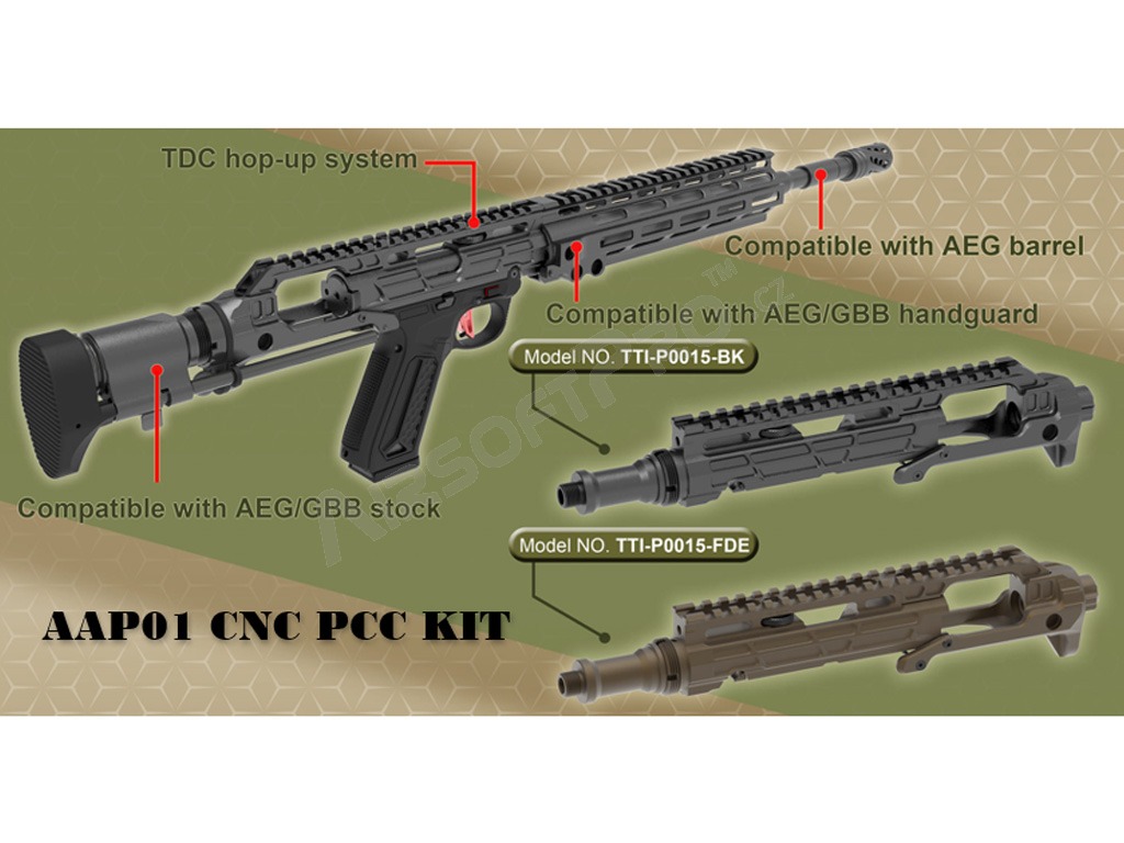 Konverzní CNC PCC kit pro pistole AAP-01 - FDE [TTI AIRSOFT]