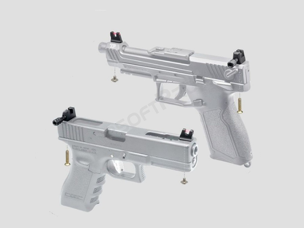 Zvýšený set mířidel s natahovací pákou pro GBB pistole Marui G série a TP22 [TTI AIRSOFT]