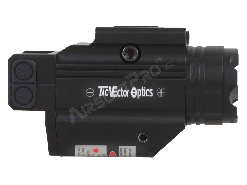 LED flashlight with red laser Doublecross and with the RIS mount [Vector Optics]