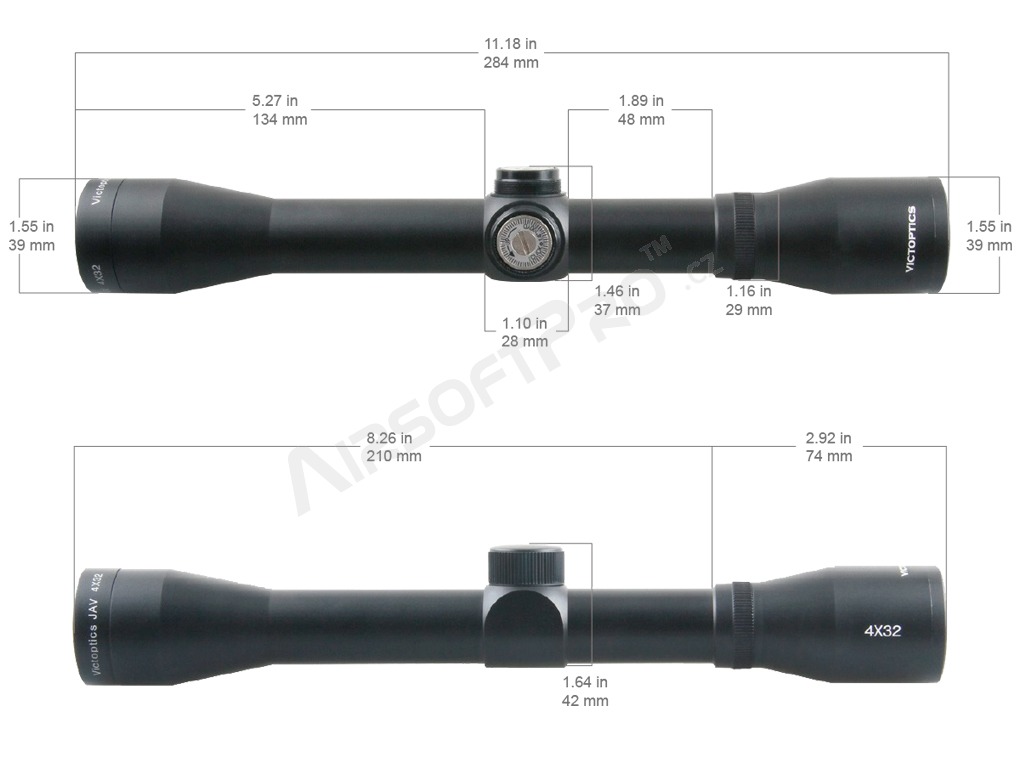 Rifle scope Victoptics JAV 4x32 SFP [Vector Optics]