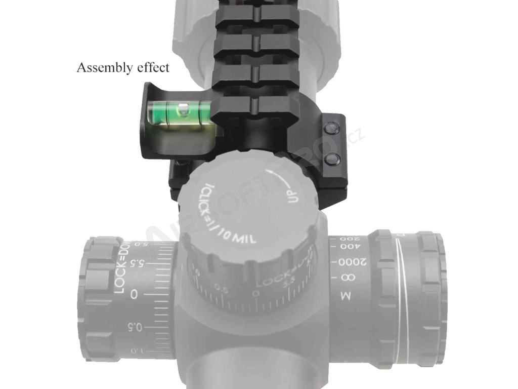 Lightweight RIS mount with spirit level for scope tube (30/25.4mm) [Vector Optics]