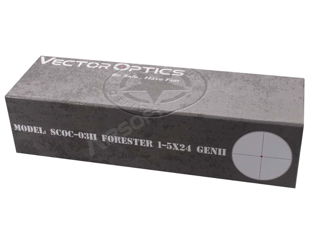 Puškohled Forester 1-5x24 SFP Gen II - černý [Vector Optics]