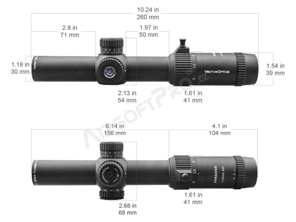 Rifle scope Forester 1-5x24 SFP Gen II - Black [Vector Optics]