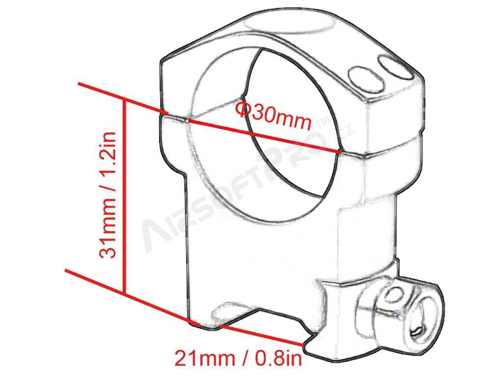 30 mm scope mounts for RIS rails - high [Vector Optics]