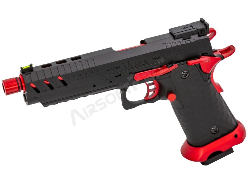 Airsoftová pistole CS Hi-Capa Vengeance Red MATCH, GBB - červená [Vorsk]