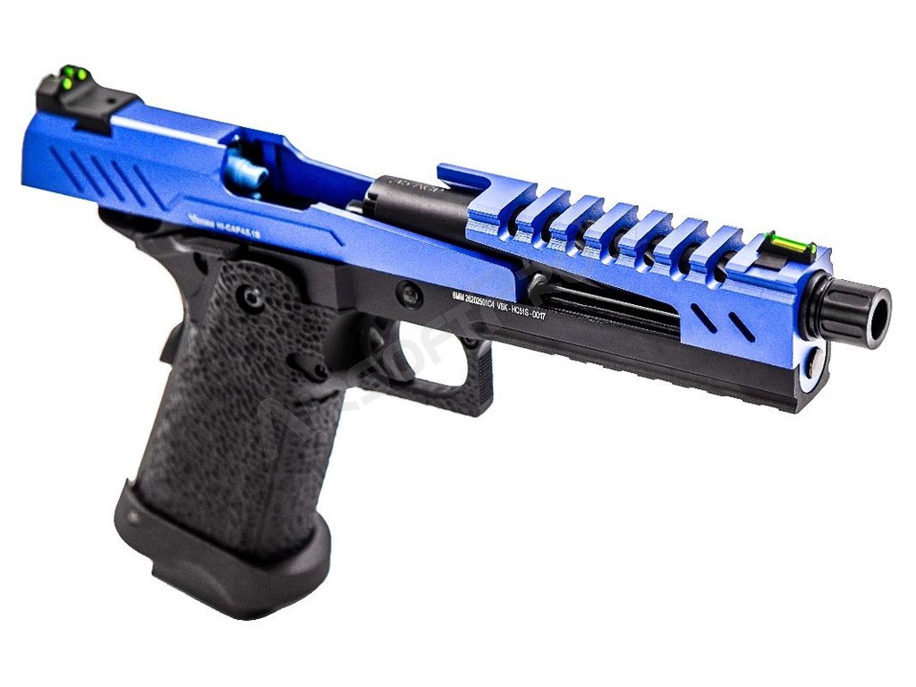 Airsoftová pistole Hi-Capa 5.1S, GBB - modrý závěr [Vorsk]