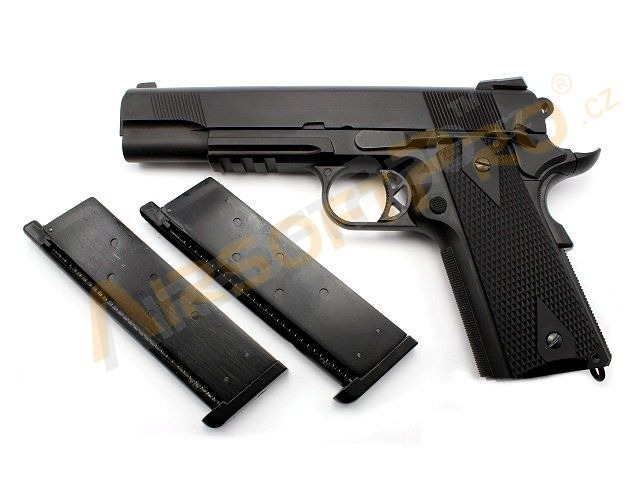 Pistolet airsoft 1911B - gas blowback, full metal, 2 chargeurs [WE]