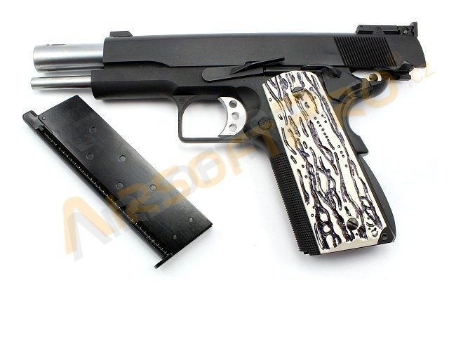 Airsoftová pistole 1911C - celokov, blowback, 2x zásobník [WE]