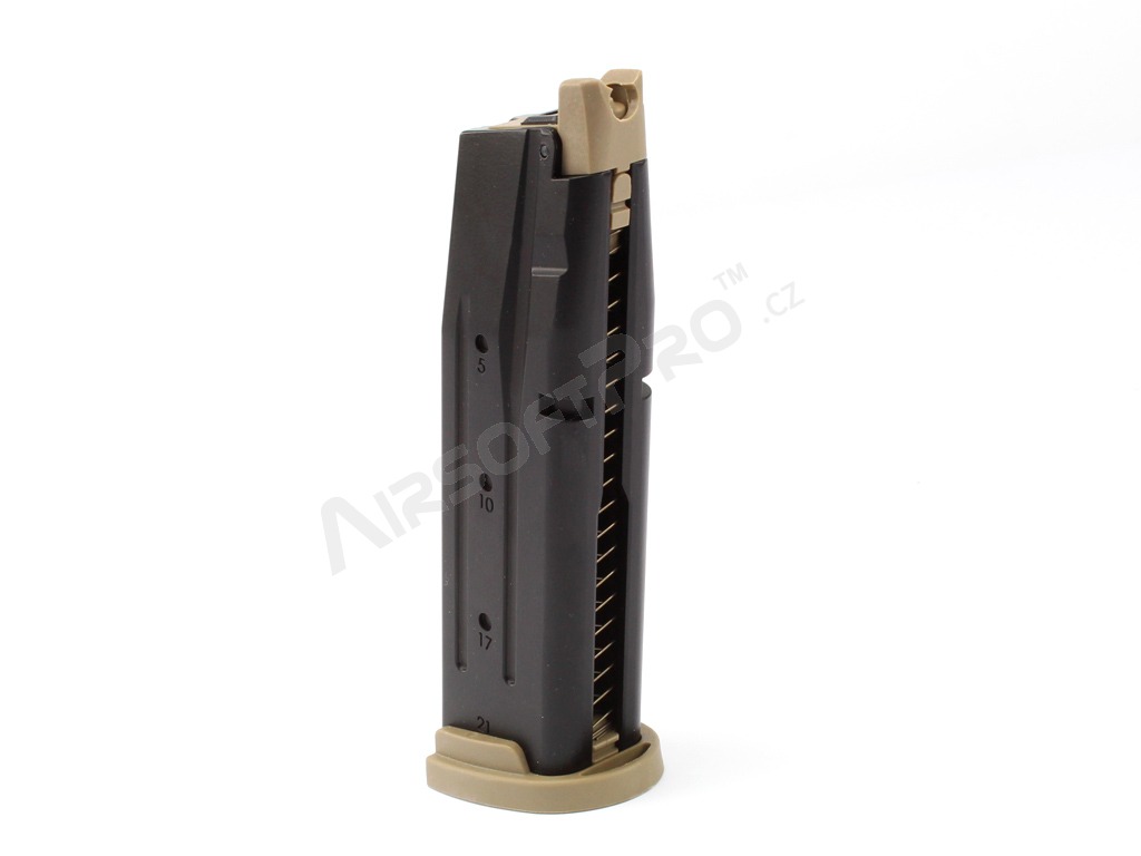 20 rounds gas magazine for WE F17/18 (M17/18) - Dual Tone BK/TAN [WE]
