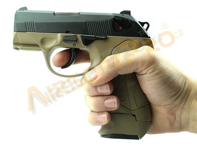 Airsoft pistol Compact Bulldog - 2x magazize, TAN, blowback [WE]