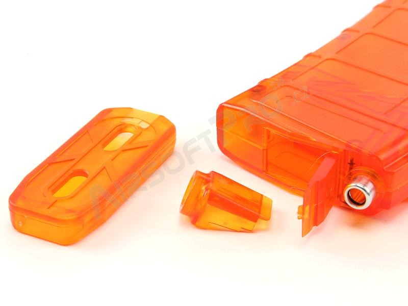 Ruční rychlo-dobíječka (plnička) ve stylu PMAG na 450 kuliček - oranžová [6mm Proshop]