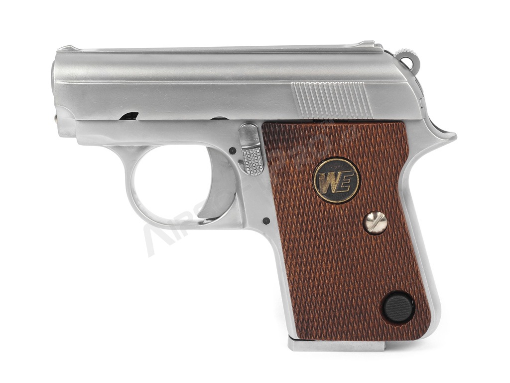 Airsoftová pistole 1908 .25 ACP (CT25), celokov, GBB - stříbrná [WE]
