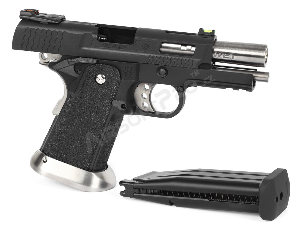 Airsoft pistol HI-CAPA 3.8 Brontosaurus - full metal, blowback - black [WE]