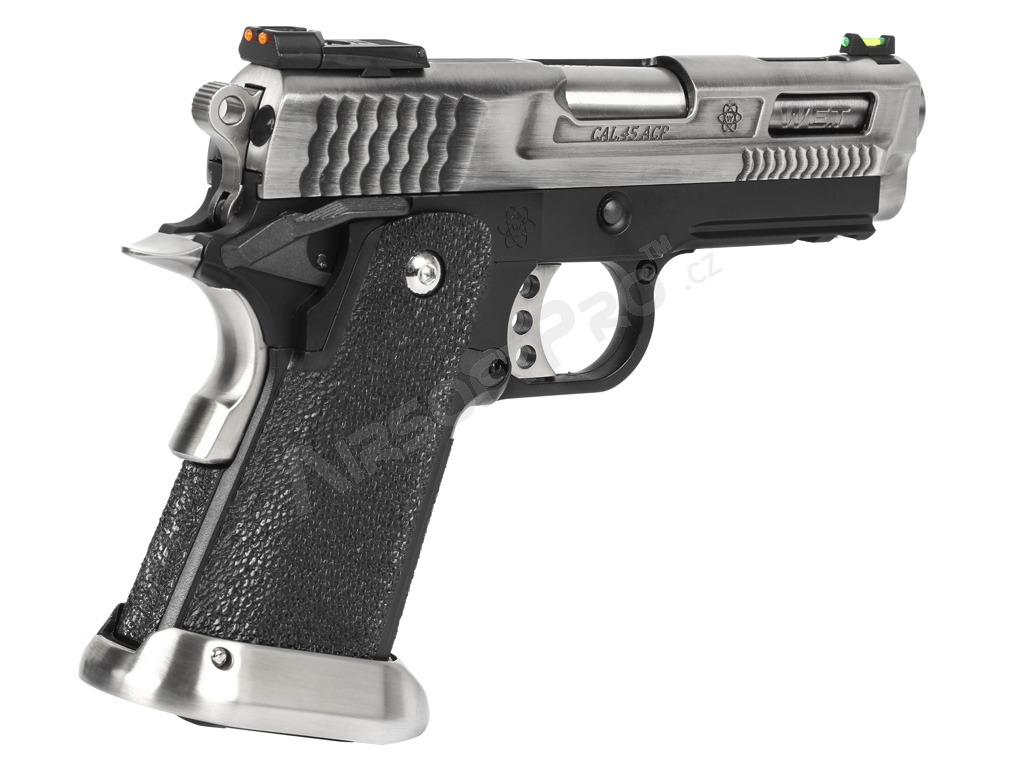 Airsoft pistol HI-CAPA 3.8 Brontosaurus - full metal, blowback - silver [WE]