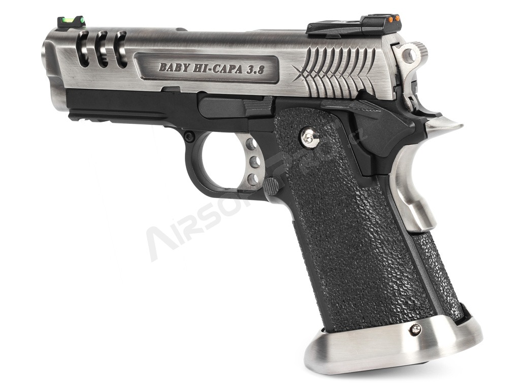 Pistolet airsoft HI-CAPA 3.8 Deinonychus - full metal, blowback - argenté [WE]