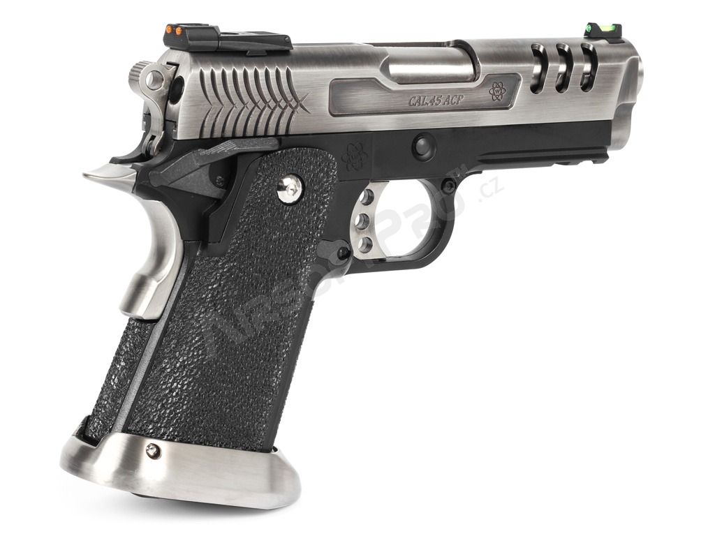 Airsoft pistol HI-CAPA 3.8 Deinonychus - full metal, blowback - silver [WE]
