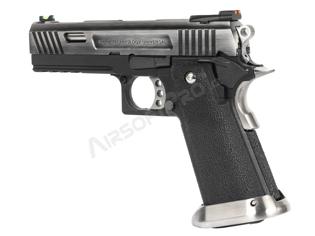 Airsoftová pistole HI-CAPA 4.3 Allosaurus - celokov, blowback - stříbrná [WE]
