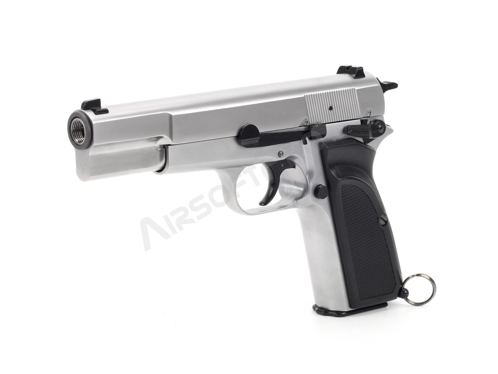 Airsoft pistol Hi-Power MK3 - full metal, GBB, silver [WE]
