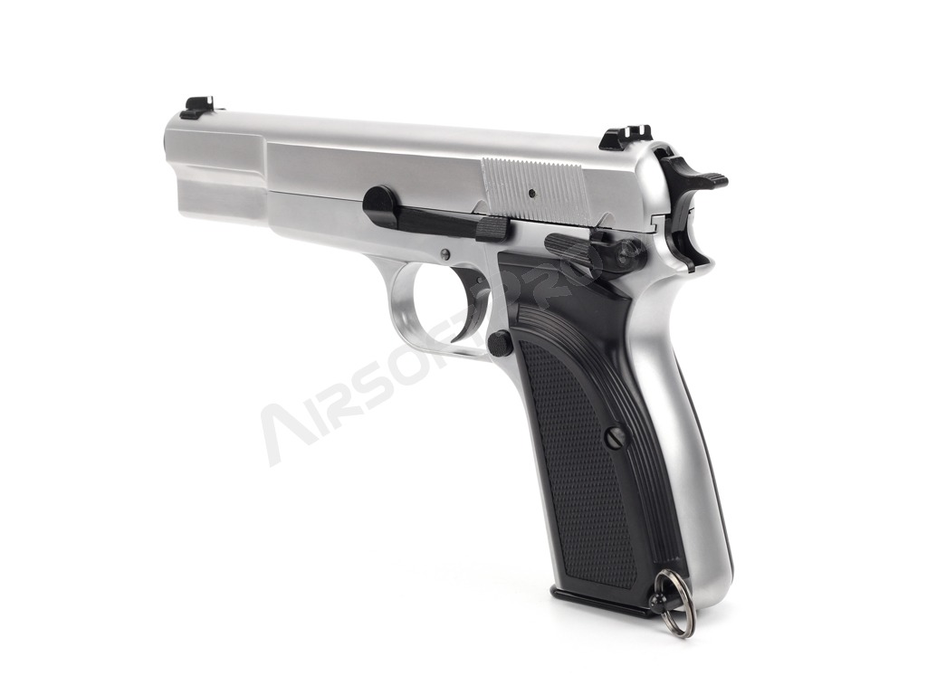 Pistolet airsoft Hi-Power MK3 - entièrement métallique, GBB, argenté [WE]