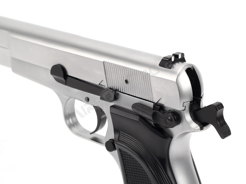 Airsoft pistol Hi-Power MK3 - full metal, GBB, silver [WE]