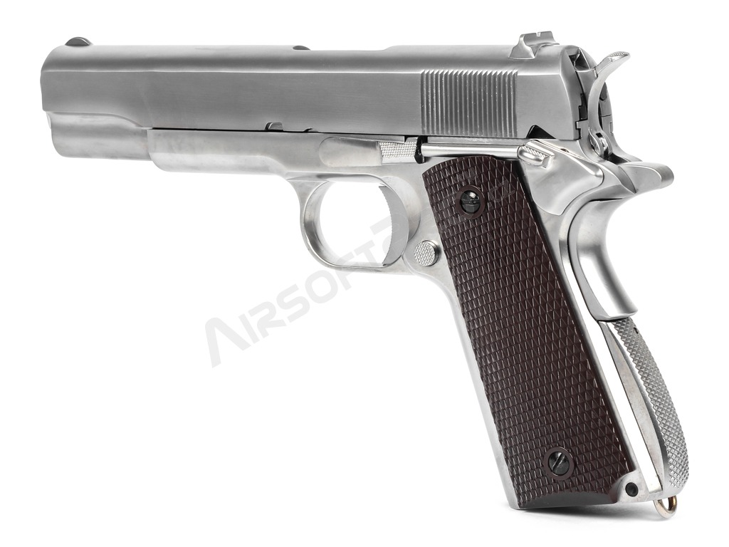 Airsoftová pistole M1911 A1 Gen.2 CO2, blowback, celokov - matný chrom [WE]
