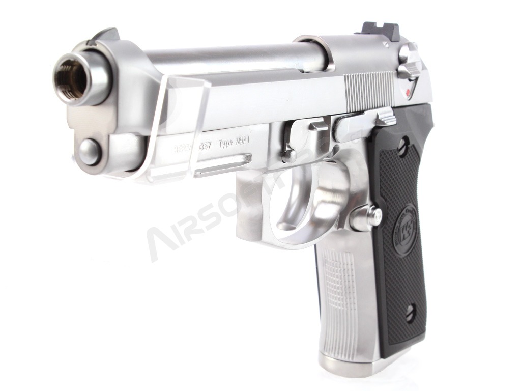 Pistolet airsoft M9 A1 Gen 2, argent, fullmetal, blowback [WE]