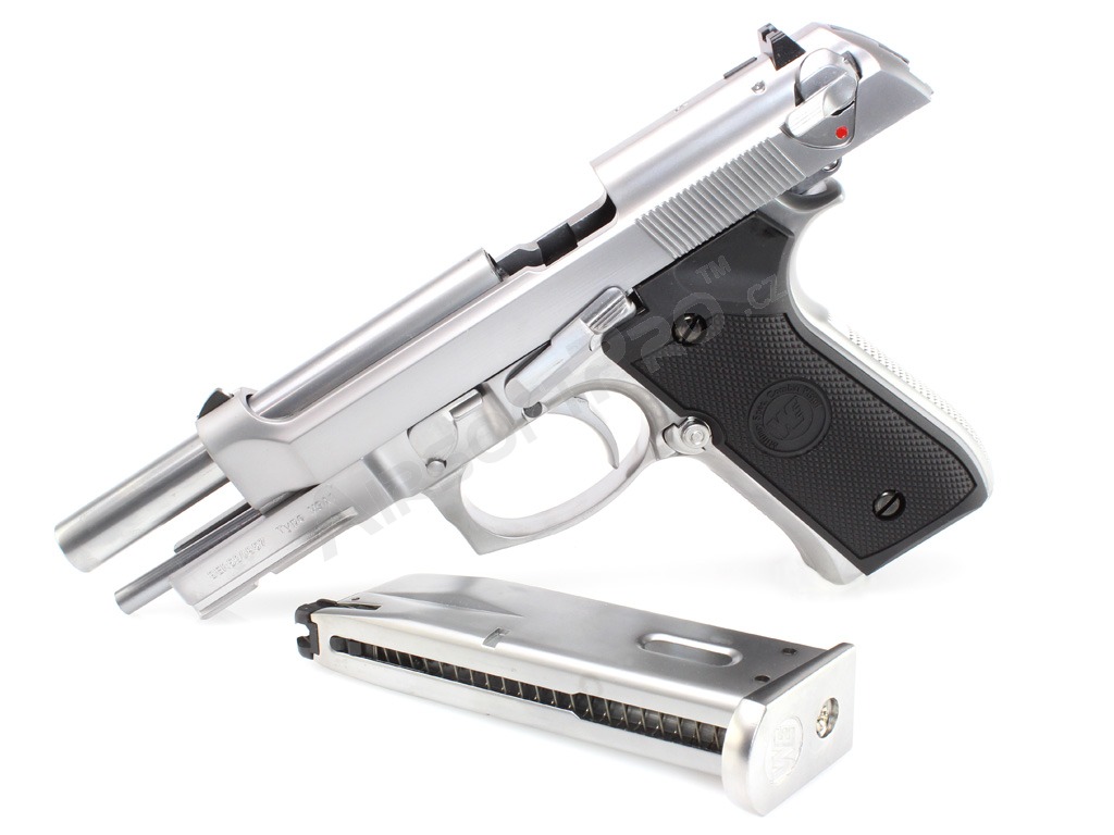 Airsoftová pistole M9 A1 Gen 2 , stříbrná, celokov, blowback [WE]