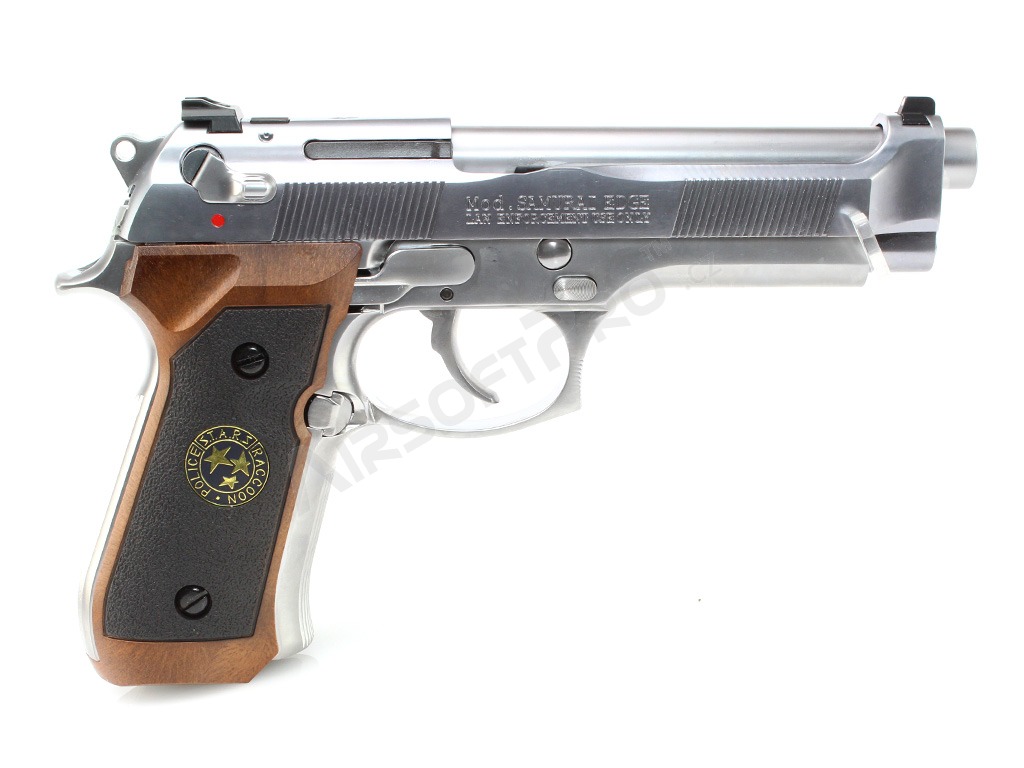 Airsoft pistol Samurai Edge Biohazard M92 FULL AUTO GBB - Silver [WE]