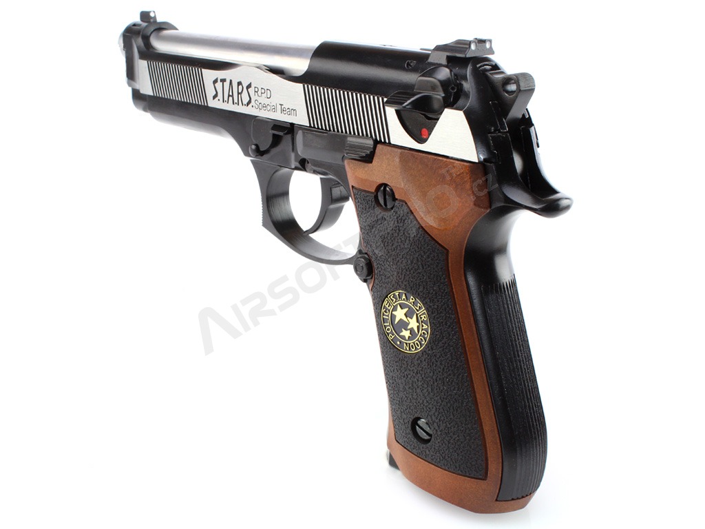Airsoft pistol Samurai Edge Biohazard M92 FULL AUTO GBB - Two Tone [WE]
