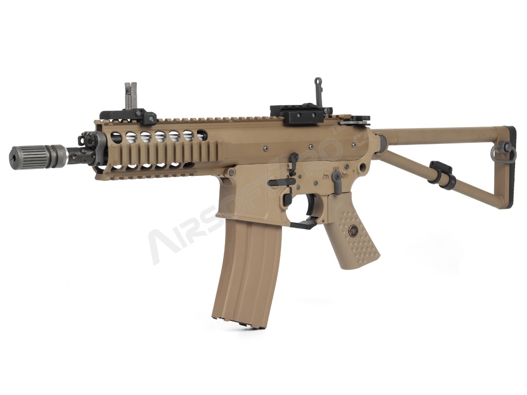 Airsoft rifle AWSS KAC PDW 8” GBB, blowback, 2x magazine - TAN [WE]