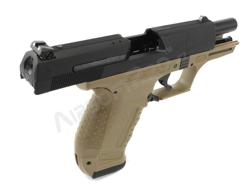 Airsoft pistol E99 - Metal, gas blowback - TAN [WE]