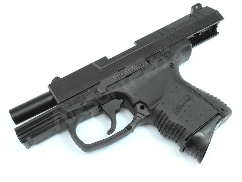 Pistolet airsoft E99C - Métal, blowback à gaz - noir [WE]