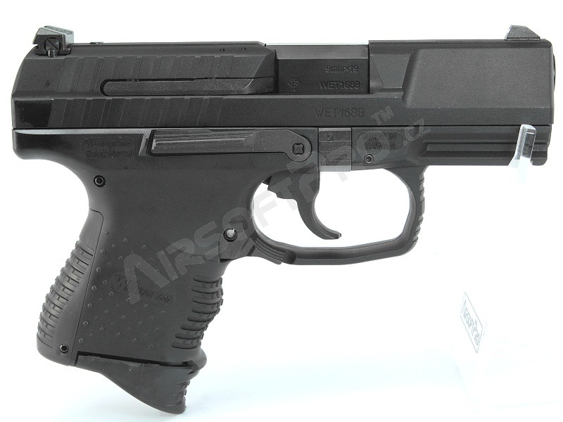 Pistolet airsoft E99C - Métal, blowback à gaz - noir [WE]