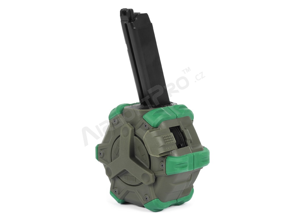 Chargeur à tambour de gaz pour pistolets de la série G - olive [WE]