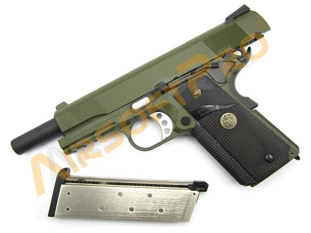 Pistolet airsoft M.E.U. SOC RAIL- OD, fullmetal, blowback [WE]