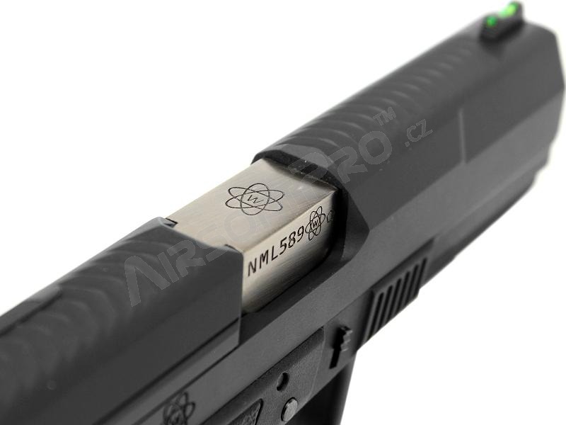 Airsoft pistol GP1799 T5  - GBB, metal black slide, black frame, silver barrel [WE]