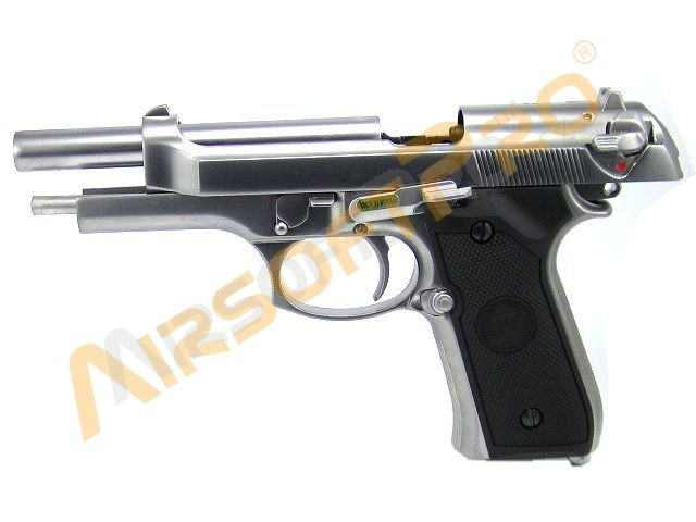 Airsoft pistol M92F Nickel, fullmetal, blowback [WE]