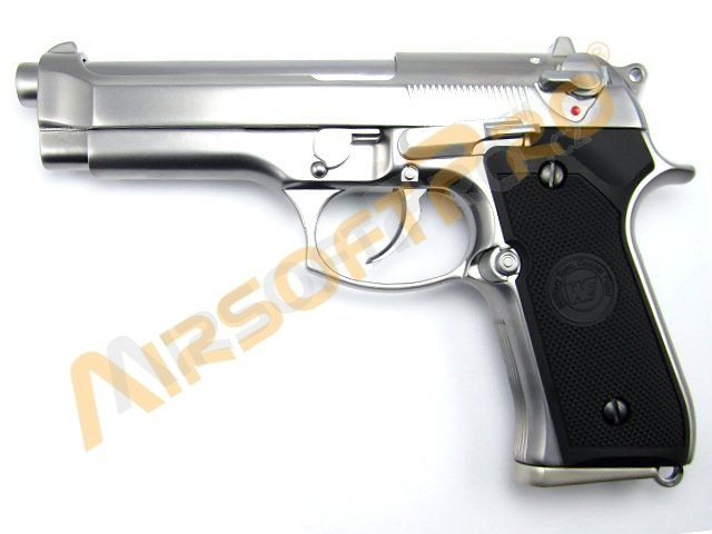 Pistolet airsoft M92F Nickel, fullmetal, blowback [WE]