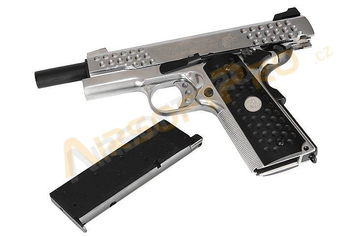 Airsoft pistol KAC 1911 Knight Hawk Silver - fullmetal, blowback [WE]