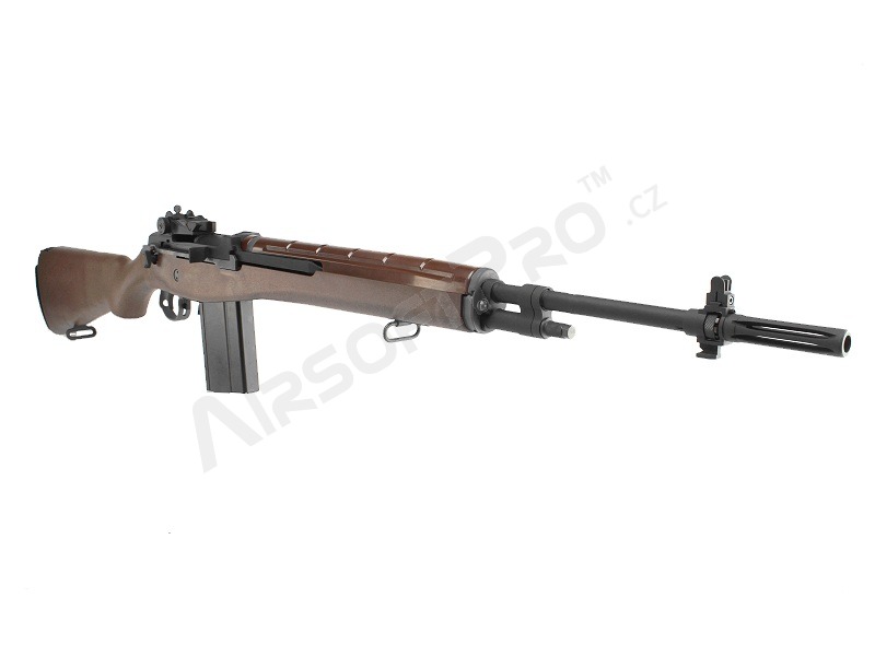 Airsoft rifle M14 GBB - brown - full metal, blowback [WE]
