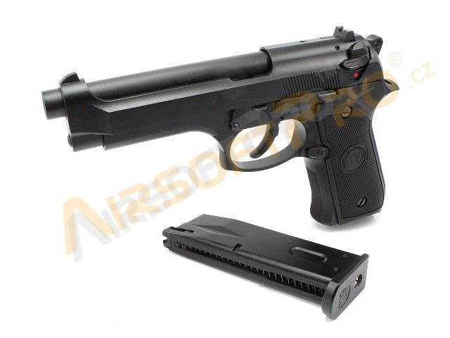 Airsoft pistol M92, black, fullmetal, blowback [WE]